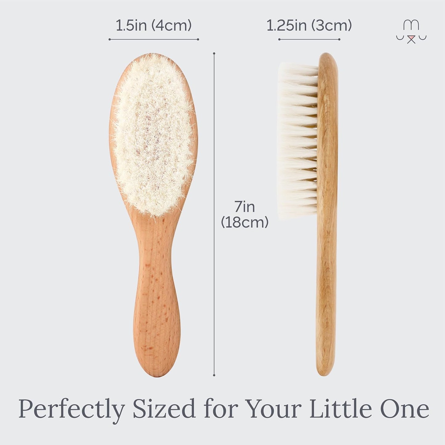 Wooden Baby Hair Brush Set (3 Piece)