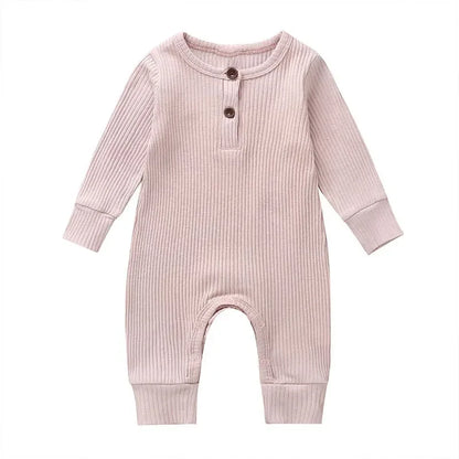 CozyNest – Autumn Cotton Romper for Newborns